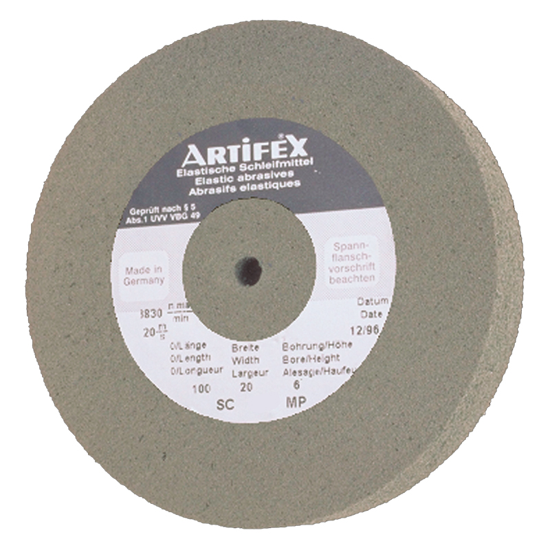Artifex Schleifscheibe SC 46 MP, Körnung sehr grob, Härte mittel, Ø 50 x 12,5 mm, Bohrung Ø 6 mm
