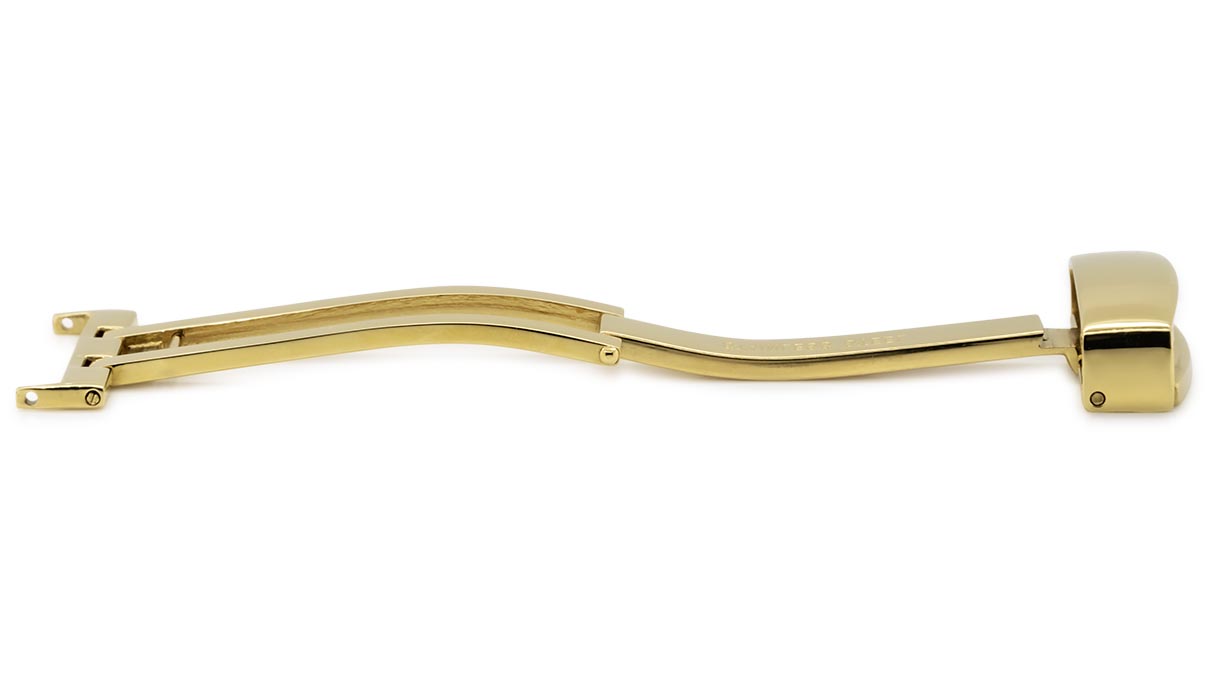 Faltschließe für Lederarmbänder, vergoldet, 20 mm