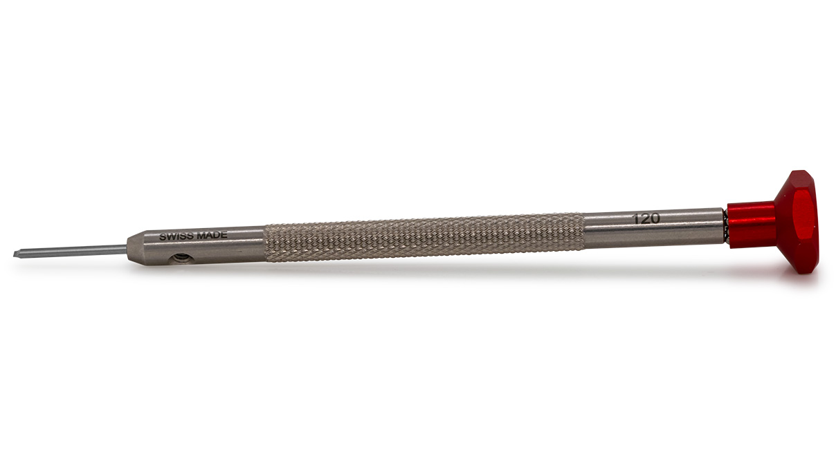Ergo Schraubendreher, Schlitz (T), 1,2 mm, Rot, Edelstahl