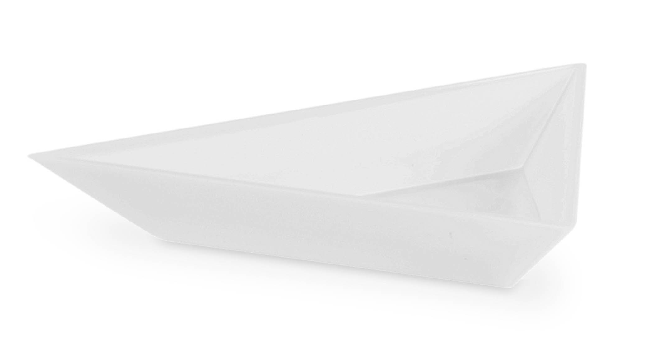 Schalen, Kunststoff, dreieckig, 75 mm, weiß