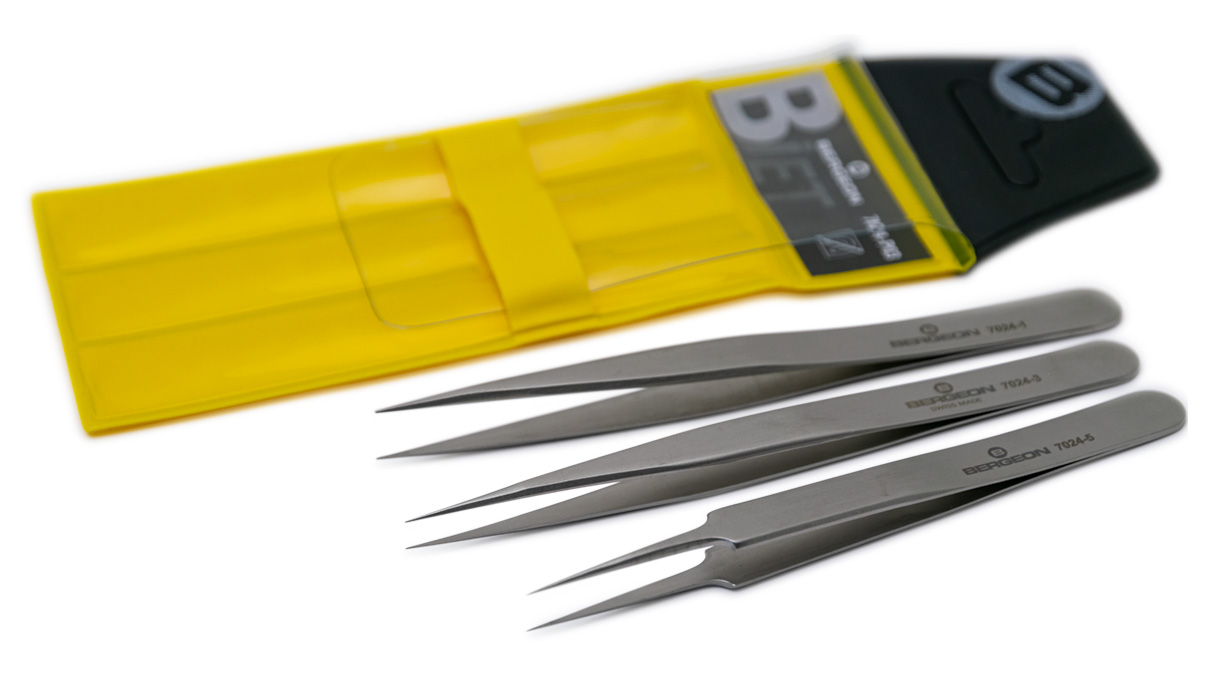 Bergeon 7024-P03 Set mit 3 Kornzangen