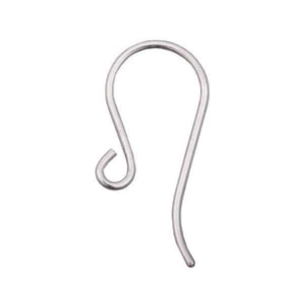 Ohrhaken mit Öse, Draht 0,8 mm, 925/- Silber