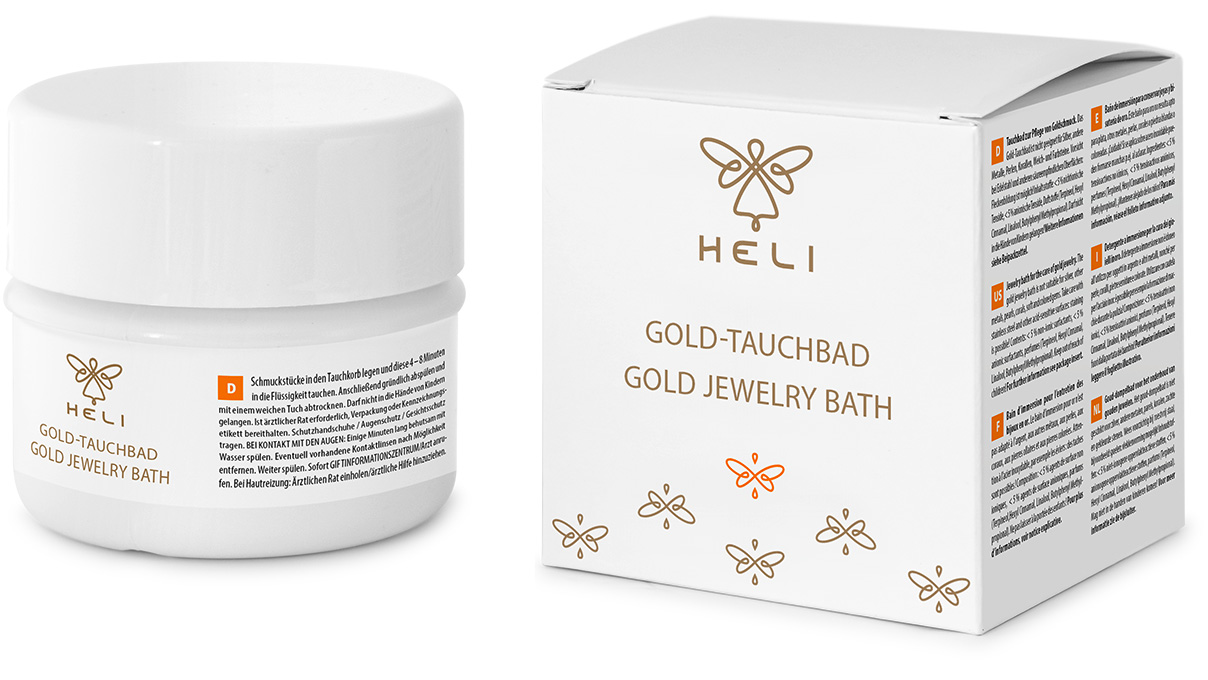 Heli Gold-Tauchbad, mit Waschkorb, 150 ml