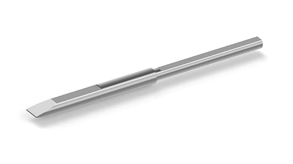 Lecureux Schraubendreherklinge mit Luftansaugschlitzen, L 34 mm, Schlitz (V), Ø 1,2 mm