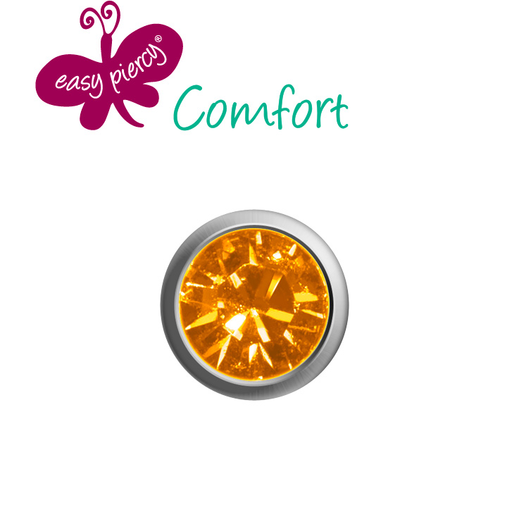 1 Paar Easy Piercy Comfort Ohrstecker Ø 2,95 mm, weiß, Topas Imitation