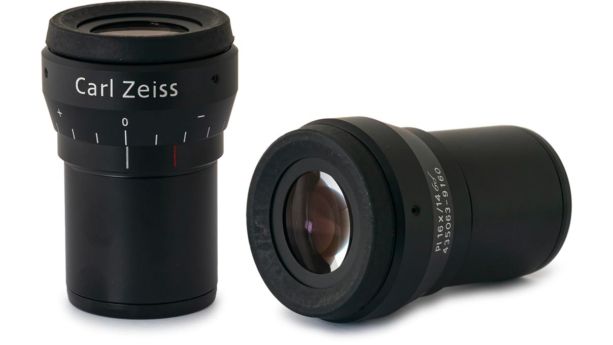 Zeiss Okular 16x/16 Br foc für Stemi Steromikroskope, max. Sehfeldzahl 16 mm