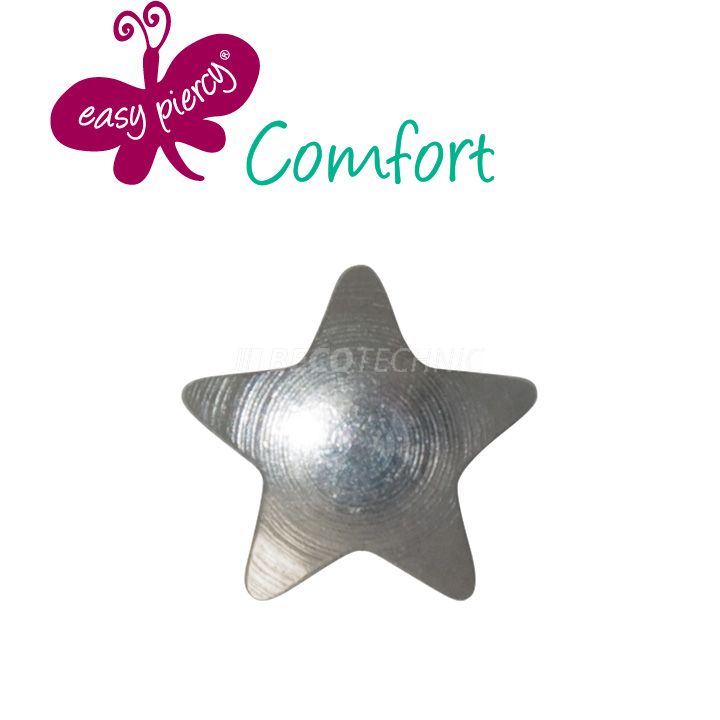 1 Paar Easy Piercy Comfort Ohrstecker Ø 3,95 mm, weiß, Stern