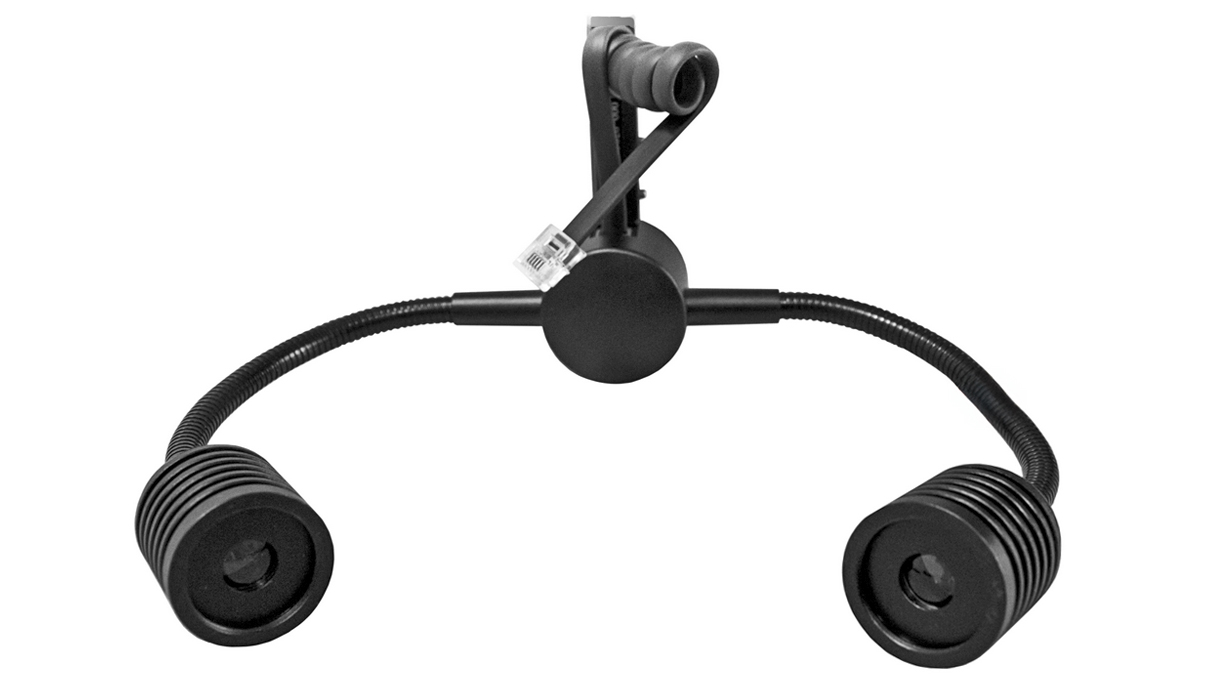 Doppelspot-Leuchte K LED, Schwanenhals-Doppelspot, 2x 160 mm, für Stative K EDU & K MAT