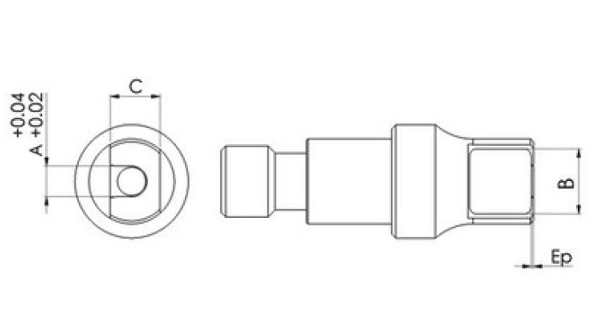 Horia AR AI 03-008 Abheber zum Entfernen von Zeigern, A Ø 1,60 mm, B Ø 3,80 mm, C 3,0 mm, L 0,1 mm
