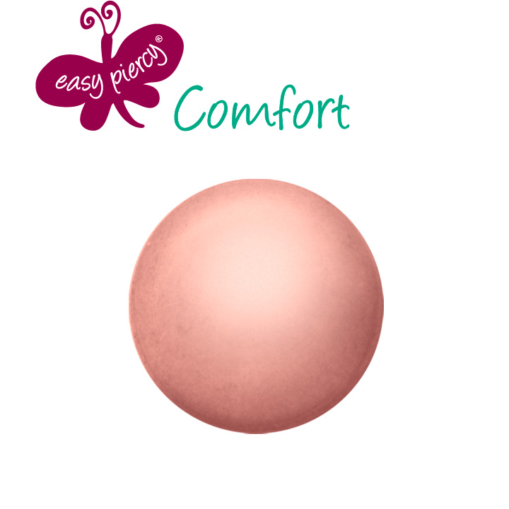 1 Paar Easy Piercy Comfort Ohrstecker Ø 3,95 mm, rosé vergoldet, Kugel